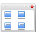 file system, Folder, window Gainsboro icon