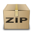 Box, Zip, Compressed Tan icon
