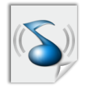 Audio-file, Text WhiteSmoke icon