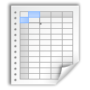 Spreadsheet, document, paper, office WhiteSmoke icon