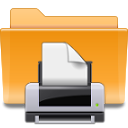 Folder, Print, Kde Goldenrod icon