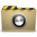 Folder, manilla, locked, security DarkKhaki icon