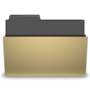 Folder, open, manilla DarkKhaki icon