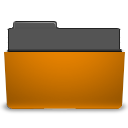 open, Folder, Orange DarkGoldenrod icon