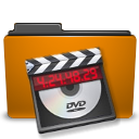 video, Folder, Orange DarkGoldenrod icon