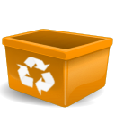 recycle bin, Empty, Trash DarkGoldenrod icon
