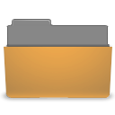 open, Orange, Folder DarkGoldenrod icon