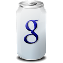 google, drink, web20 Black icon