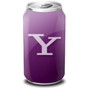 web20, yahoo, drink Black icon