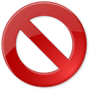 approve, cancel, delete, reject, Block Firebrick icon