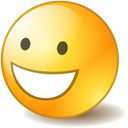 positive, happy, smiley Orange icon