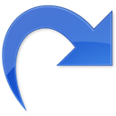 Forward, Arrow, Redo, Back, White RoyalBlue icon