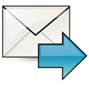 Fwd, mail Black icon