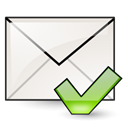 mark, mail, Check, junk, envelope WhiteSmoke icon