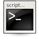 Shellscript, Application Black icon