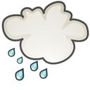 scattered, showers, weather Black icon