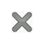 x, Close, cross Gray icon