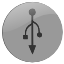 Emblem, Usb, to DarkGray icon