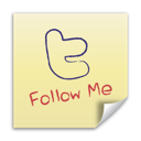 Follow me, post it, twitter PaleGoldenrod icon