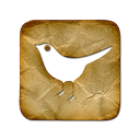 bird, paper, twitter Black icon