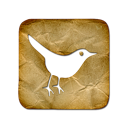 bird, twitter, paper Black icon
