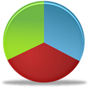 Analytics, chart, graph, statistics, pie YellowGreen icon