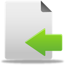 Move, Arrow, Import, document, Left, File Gainsboro icon
