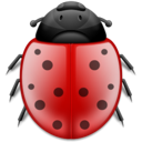 ladybird, Animal, insect, bug Black icon