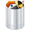 trash can, recycle bin Black icon