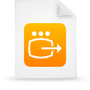 paper, Orange, document, File WhiteSmoke icon