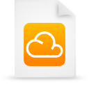 Cloud, Orange, File, paper, document WhiteSmoke icon