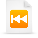 Orange, rewind, document, File, paper WhiteSmoke icon
