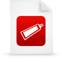 document, paper, red, File WhiteSmoke icon