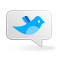 twitter, birdie, talk, Chat, bird Gainsboro icon