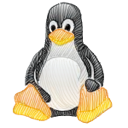 tux, Penguin Black icon