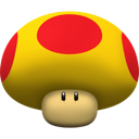 Mushroom, super mario, Mega Black icon