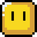 Block, retro Gold icon