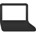 Laptop, monitor, screen, Computer Black icon