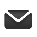 telephone, envelope, mail, Email, Letter Black icon