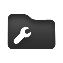 Folder, Wrench Black icon