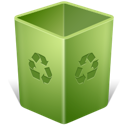 Trash, Empty, recycle bin OliveDrab icon