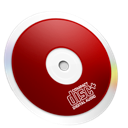 Cd, disc Maroon icon