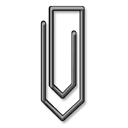 Attachment, Paperclip Black icon