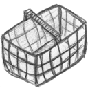 Basket, Empty Black icon