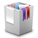 Trash, recycle bin, grey, Full Silver icon