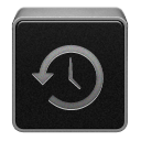 time, machine Black icon