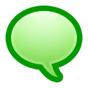 hi, talk, Bubble, Chat Green icon