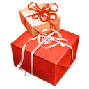 christmas, giftbox, red, Box, gift Black icon