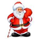 santa, christmas Black icon