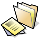 Folder, beos, documents Black icon